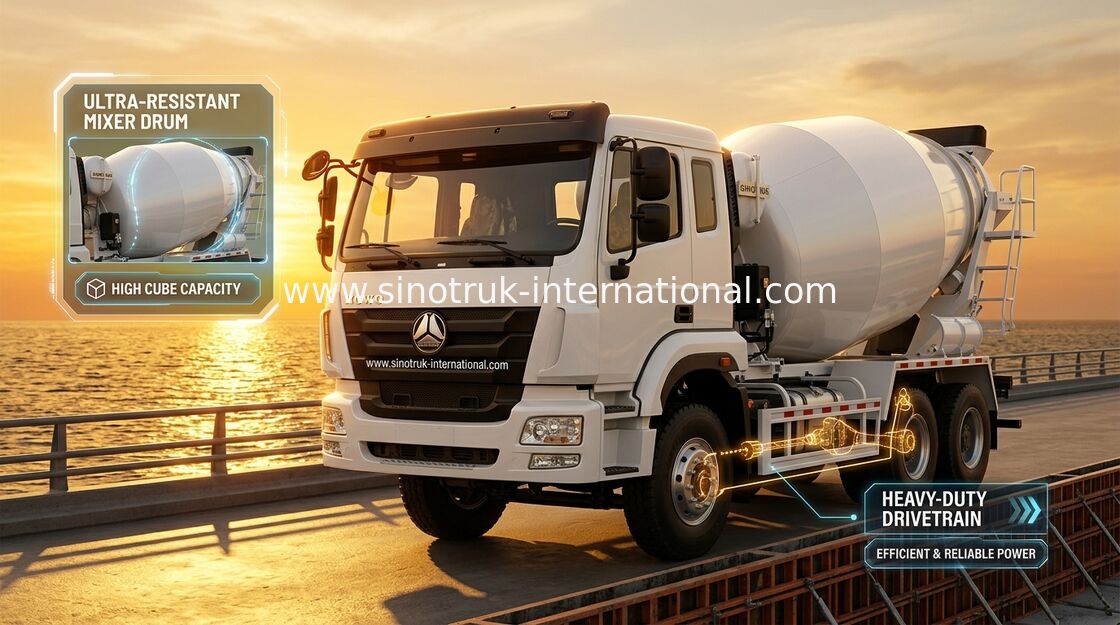 SINOTRUK HOHAN Beton Mikser Pompası Kamyon Euro2 290HP 6X4 ZZ5255GJBM3846B1