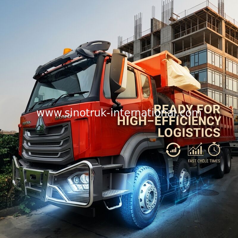 Süper Rulman HOWO 8×4 Kamyon | 371HP Güçlü Motor, 27m³ Geniş Hacim, 80–100 Ton Ağır Yük Taşıma