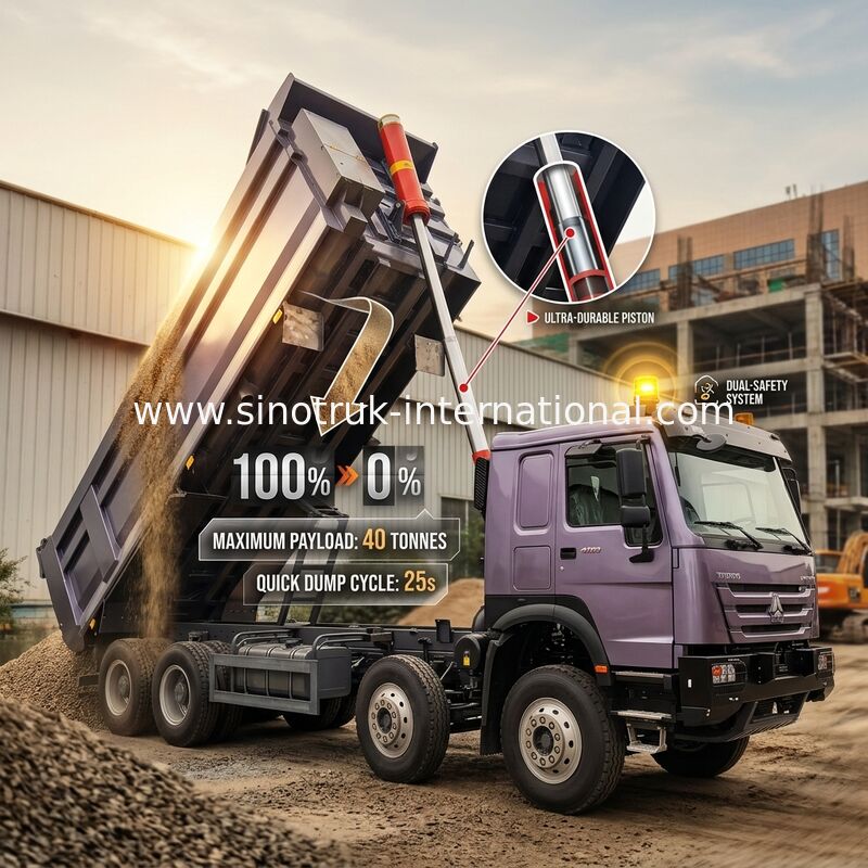 400HP HOWO 8*4 Dump Truck (Black): Featuring U-Shaped Hopper & Ghost-Face Cab