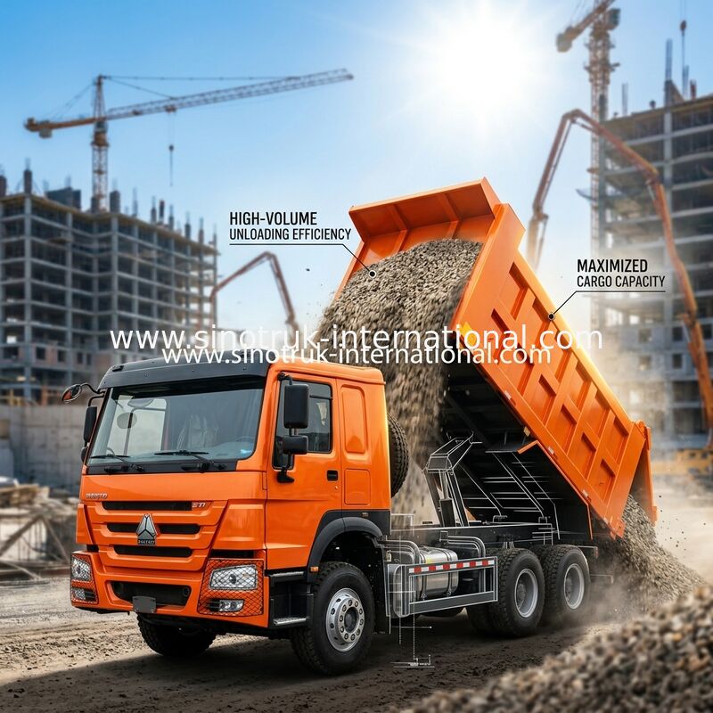 371HP 6x4 Çöp Kamyonu 20.01CBM Ağır Görev Verimliliği için Faydalı Yük Üstünlüğü