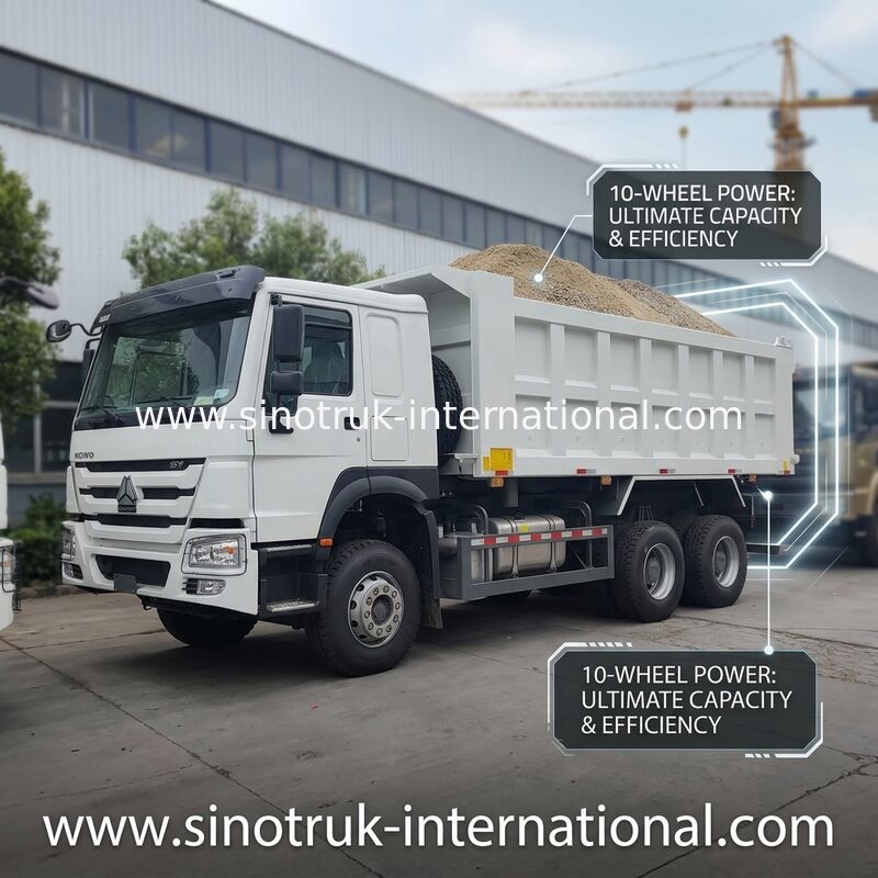 HOWO 371HP 6x4 Sol Sürüşlü Orta Yükseklikte Damperli Kamyon