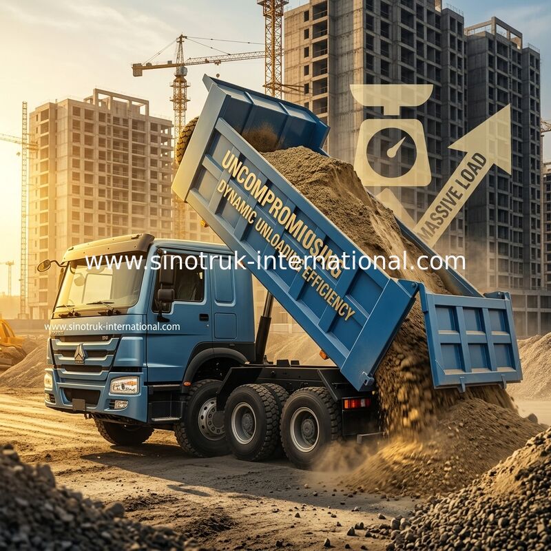 Büyüleyici Mavi HOWO 8x4 380HP 26.91CBM Çöp Kamyonu Güç her yükte hassasiyetle buluşur!