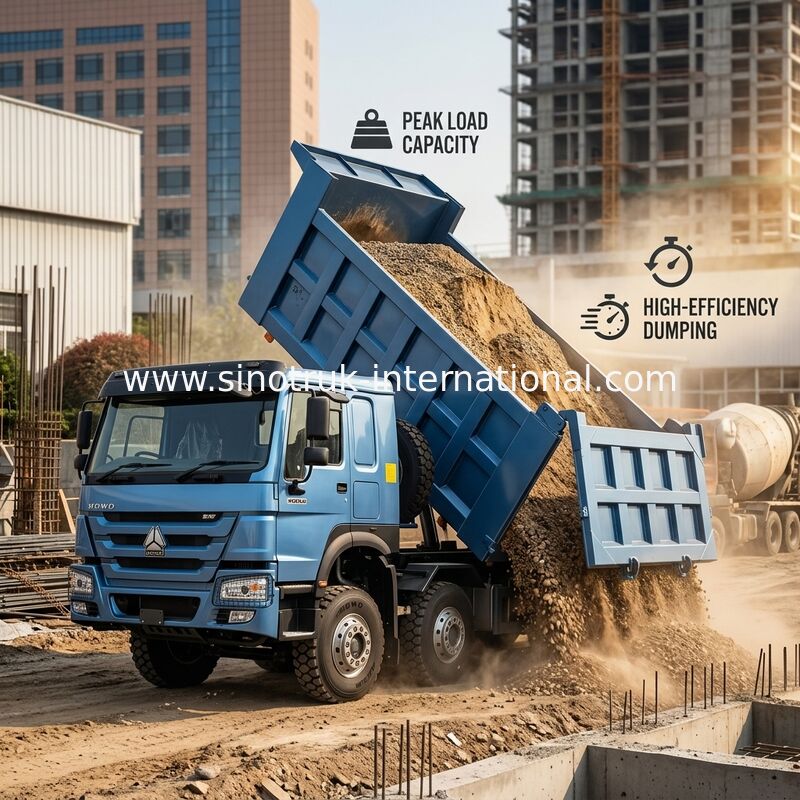 SINOTRUK HOWO 380HP 12 Tekerlekli LHD 31 Ton 20-30CBM ZZ3317N3567B1R