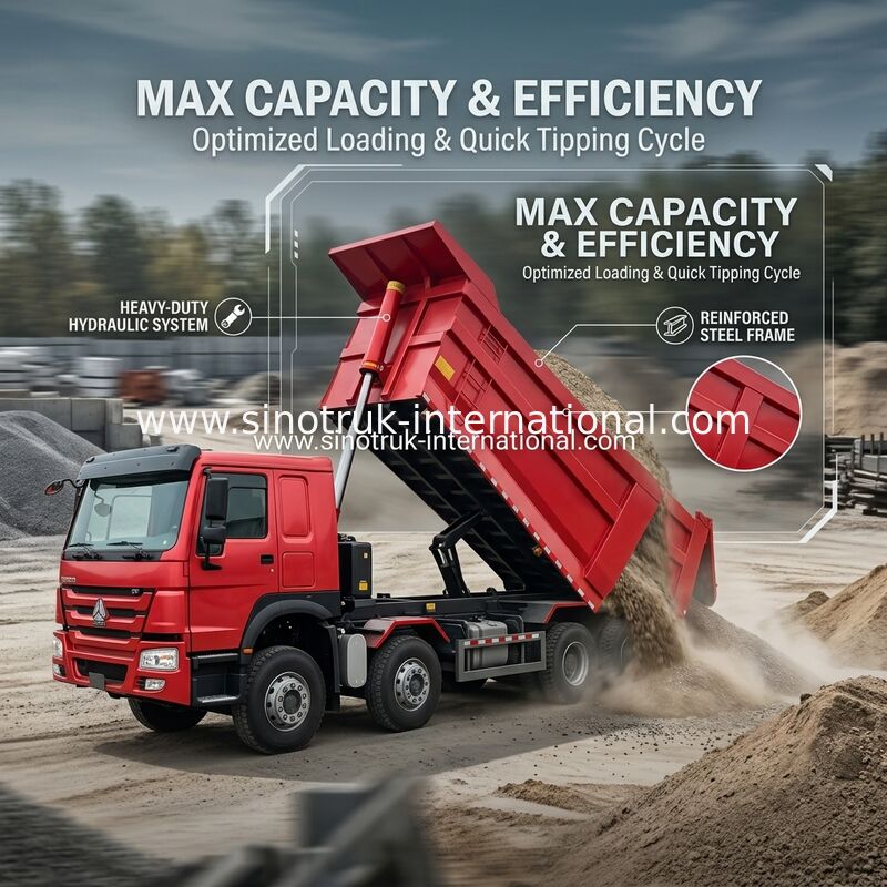Çöp kamyonu SINOTRUK HOWO A7 8X4 inşaat için ZZ3317V3567B1