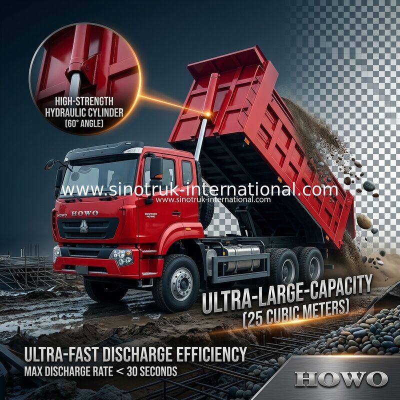 SINOTRUK HOHAN Yeni Howo 6X4 RHD 10 Tekerlekli Tarpaulin Güçlendirilmiş Sert Arka Kapı Verimli Nakliye