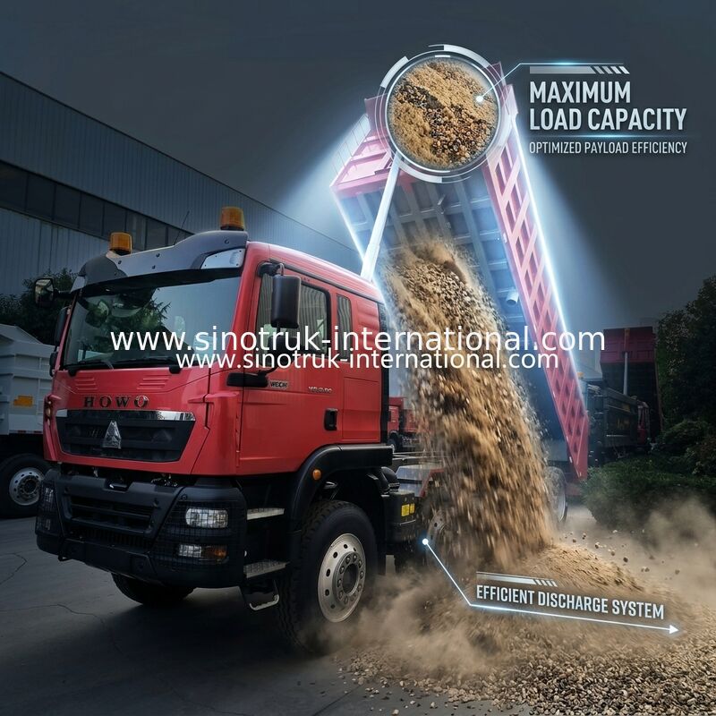 8 × 4 Lhd 12 Tekerlekli Sinotruk Tipper 400hp Euro 2
