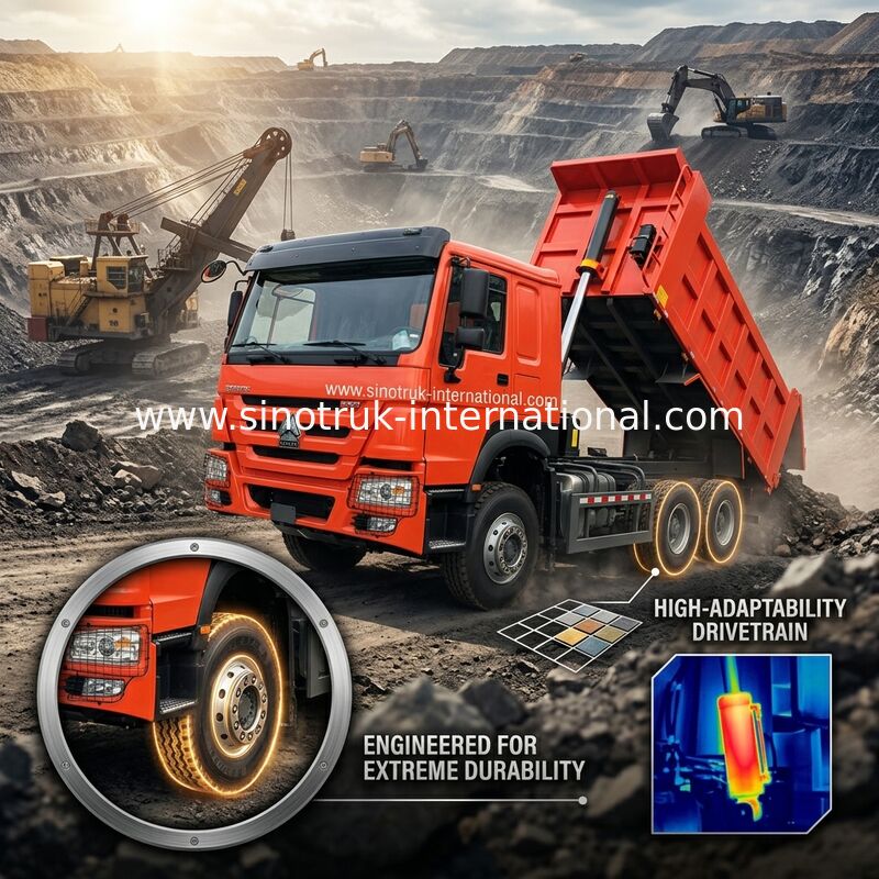 Sinotruk Howo Tipper Dump Truck Weichai 380Hp 10 Tekerlek 6 × 4 Lhd 20CBM