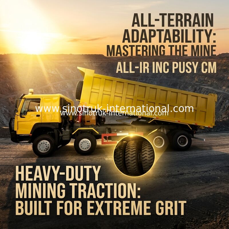 Sinotruk Howo Tipper Dump Truck 400Hp 8 × 4 50-60Ton Lhd 12 Tekerlek Büyük tepsiler