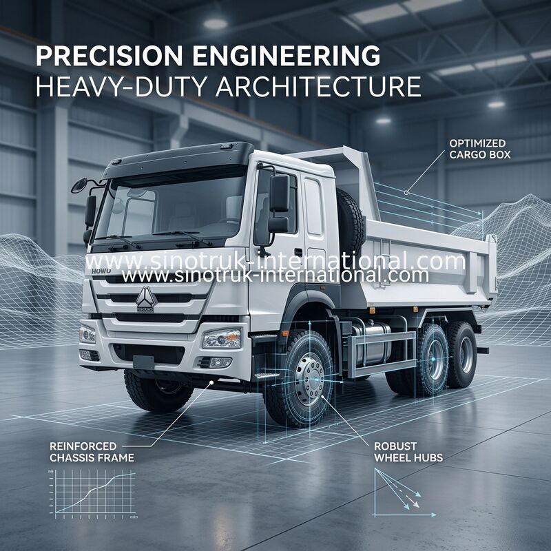 SINOTRUK HOWO 6x4 400HP U Tipi Beyaz Damperli Kamyon RHD Kullanarak Madencilik İçin
