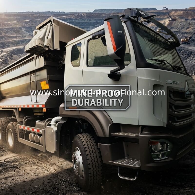 SINOTRUK HOWO LHD 6×4 10 tekerlekli 40 ton madencilik için U tipi atık kamyonu