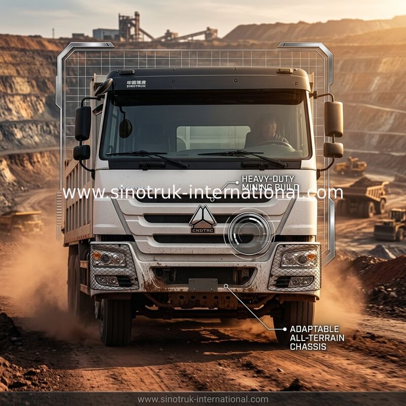 SINOTRUK HOWO Damperli Damperli Kamyon 6×4 400HP 20CBM Beyaz LHD 10Wheels