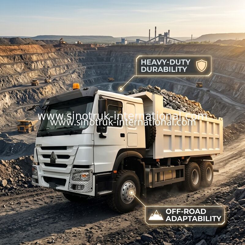 SINOTRUK HOWO Damperli Damperli Kamyon LHD 6×4 371HP 20CBM
