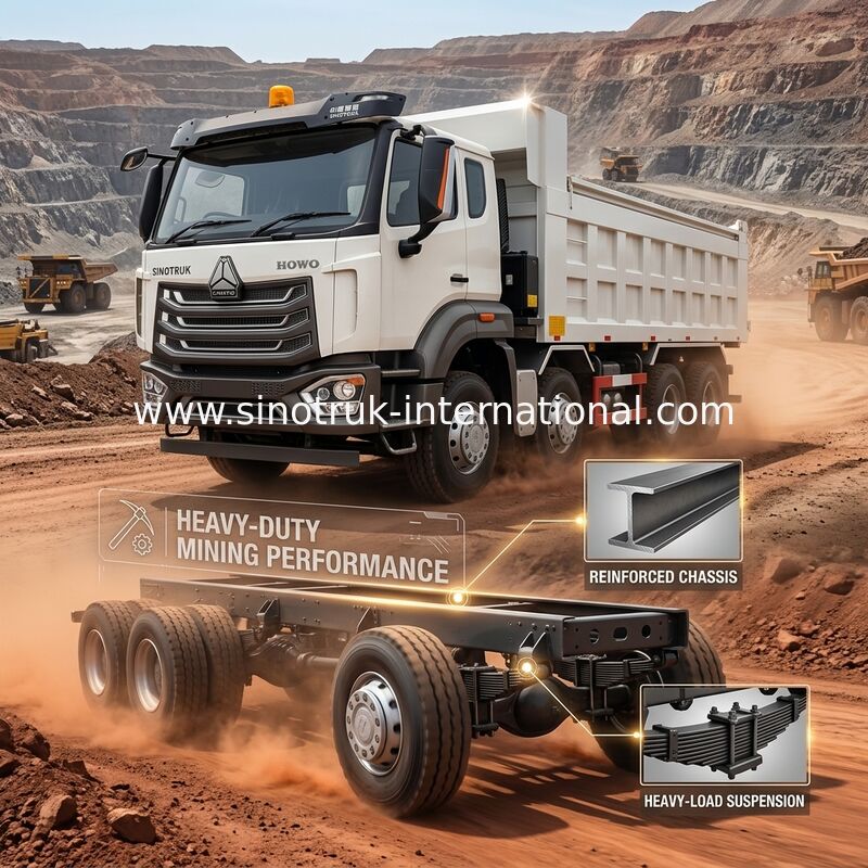 Sinotruk Howo Damperli Damperli Kamyon Yepyeni 380Hp Rhd 12Wheels 8 × 4