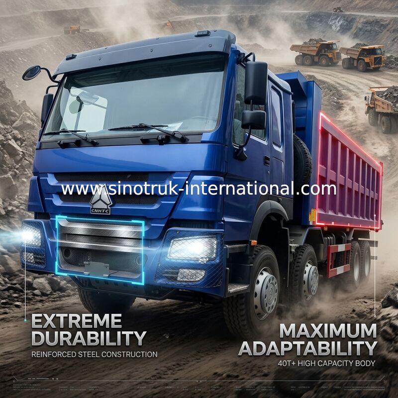 SINOTRUK BLUE HOWO 400HP 8×4 DAMPERLİ KAMYON LHD
