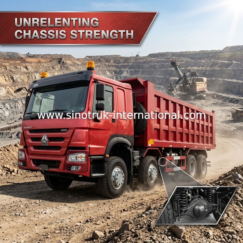 SINOTRUK KIRMIZI HOWO 400HP 8×4 DAMPERLİ KAMYON LHD