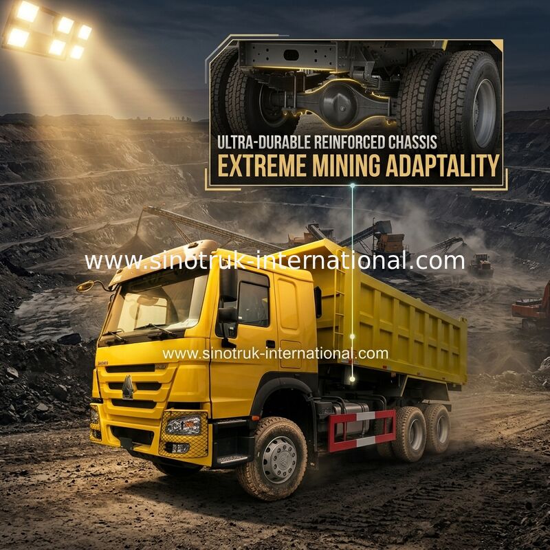 SINOTRUK HOWO 400HP Damperli Damperli Kamyon İnşaat İçin A7 Sarı ZZ3257V3847B1