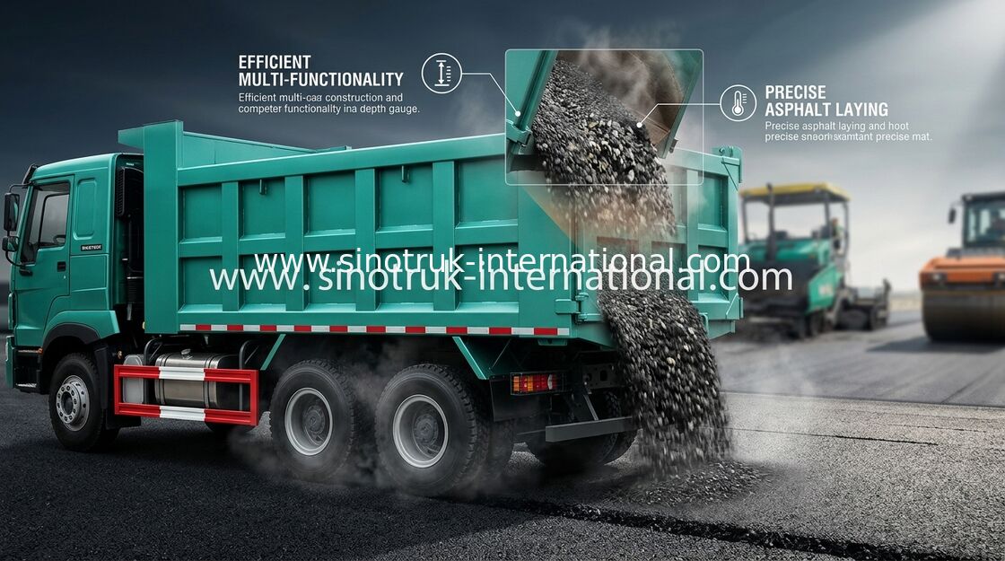 30-40 Ton RHD 10 Tekerlek Damperli Damperli Kamyon SINOTRUK HOWO A7 İnşaat İçin