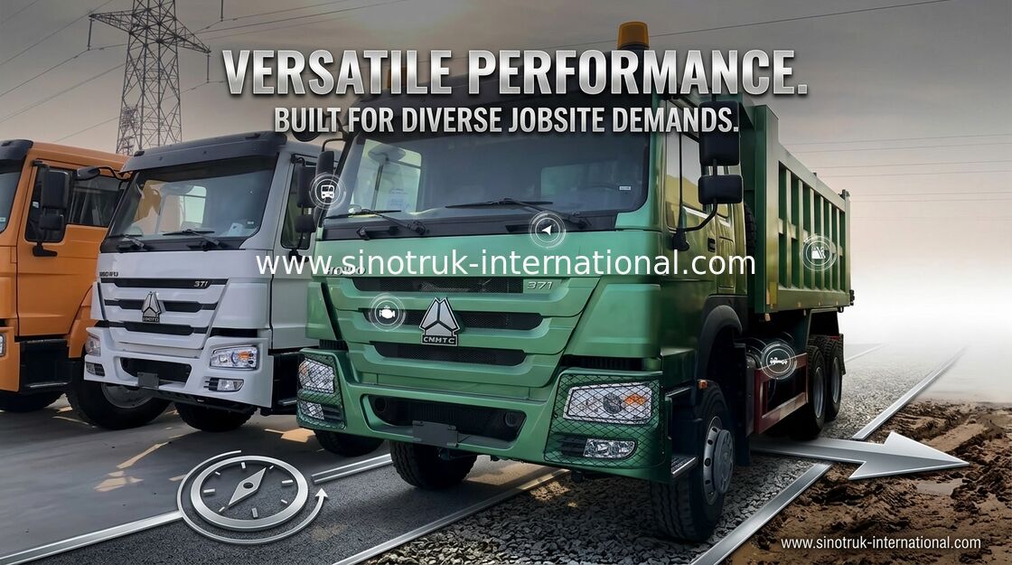 Damperli Kamyon 6x4 SINOTRUK 10 Tekerlek HOWO ZZ3257N3647A 30 Ton 16 - 18 CBM