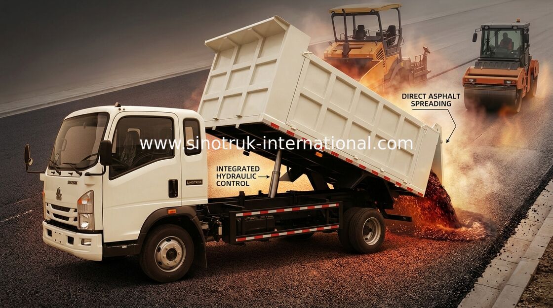 4 × 2 Rhd 8 Ton Damperli Damperli Kamyon 116hp Madencilik Kullanımı İçin