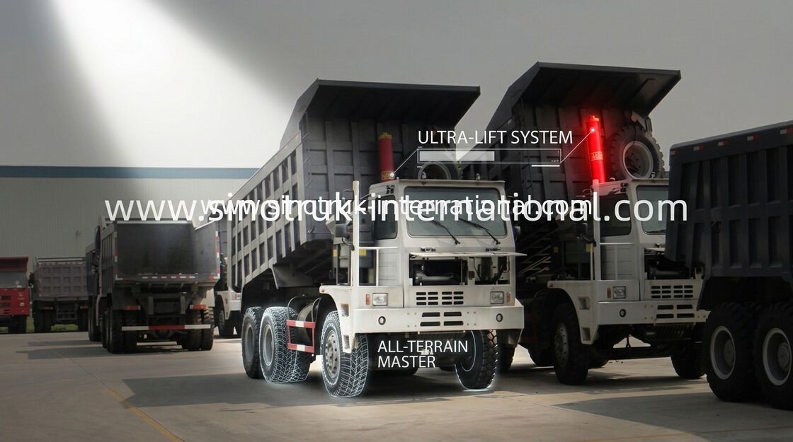70 Ton Kapasiteli Yüksek Sertlikli Kargo Gövde LHD 6X4 10 Tekerlekli Damperli Kamyon