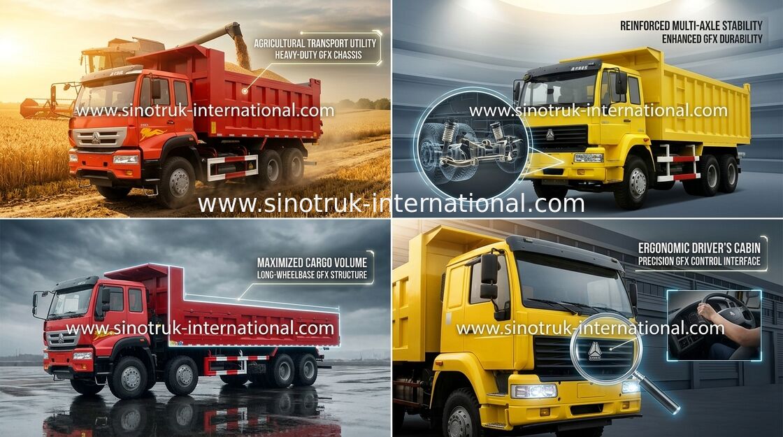 SINOTRUK Altın Prens Damperli Damperli Kamyon 6X4 336HP LHD 25-30tons ZZ3251N3641W