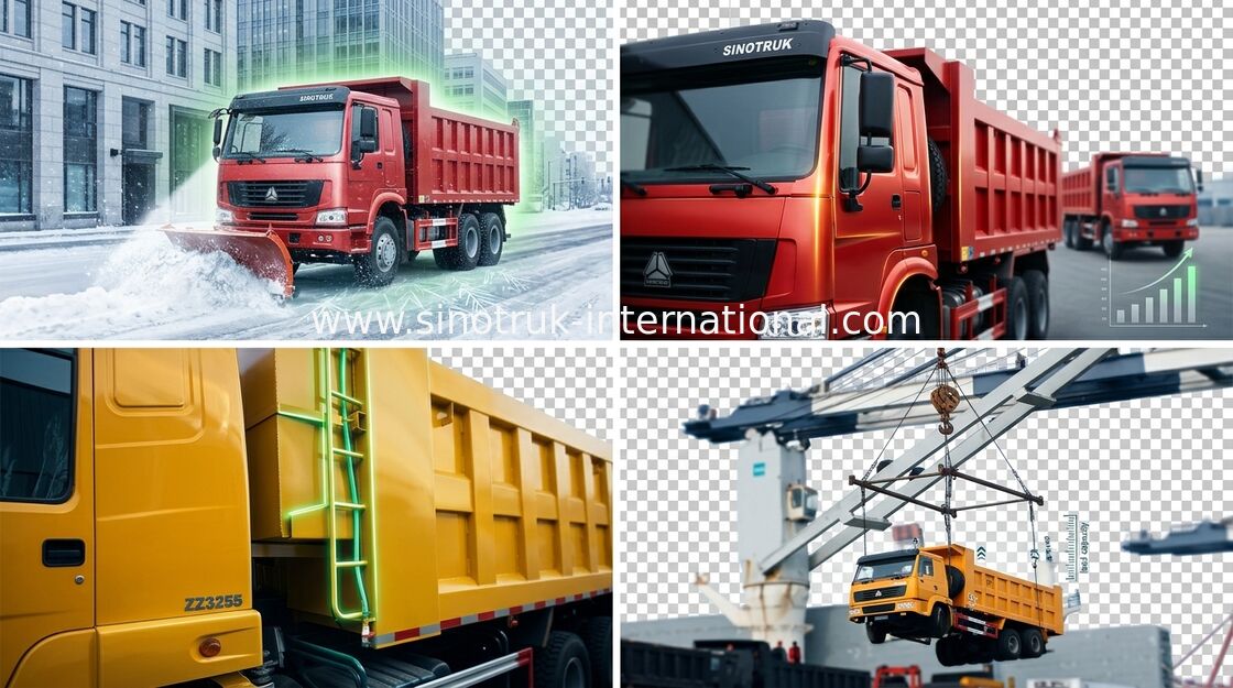 Damperli Kamyon Damperli Kamyon SINOTRUK HOWO 6X4 LHD 371HP 25-40tons 10-25CBM ZZ3257N3847A
