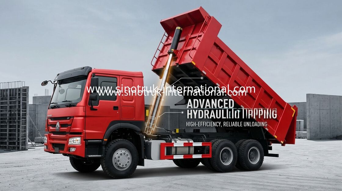 Damperli Damperli Kamyon SINOTRUK HOWO yük 25-40tons 371HP 6X4 10 tekerlekler 10-25CBM