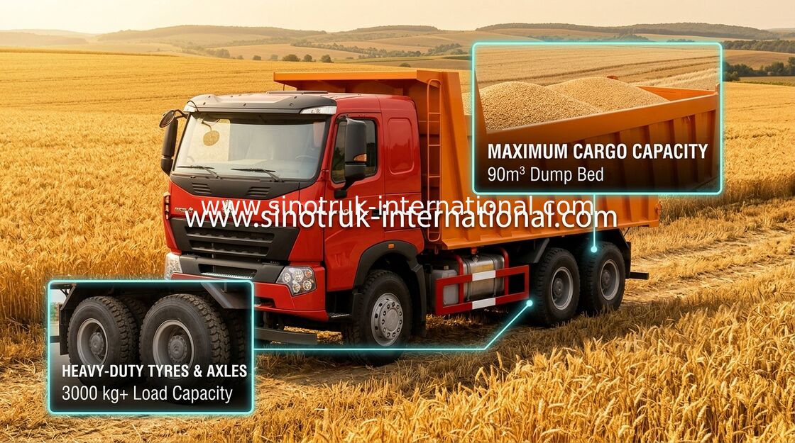 Madencilik endüstrisi için Damper Damperli Kamyon SINOTRUK HOWO A7 336HP ZZ3257N3847N1