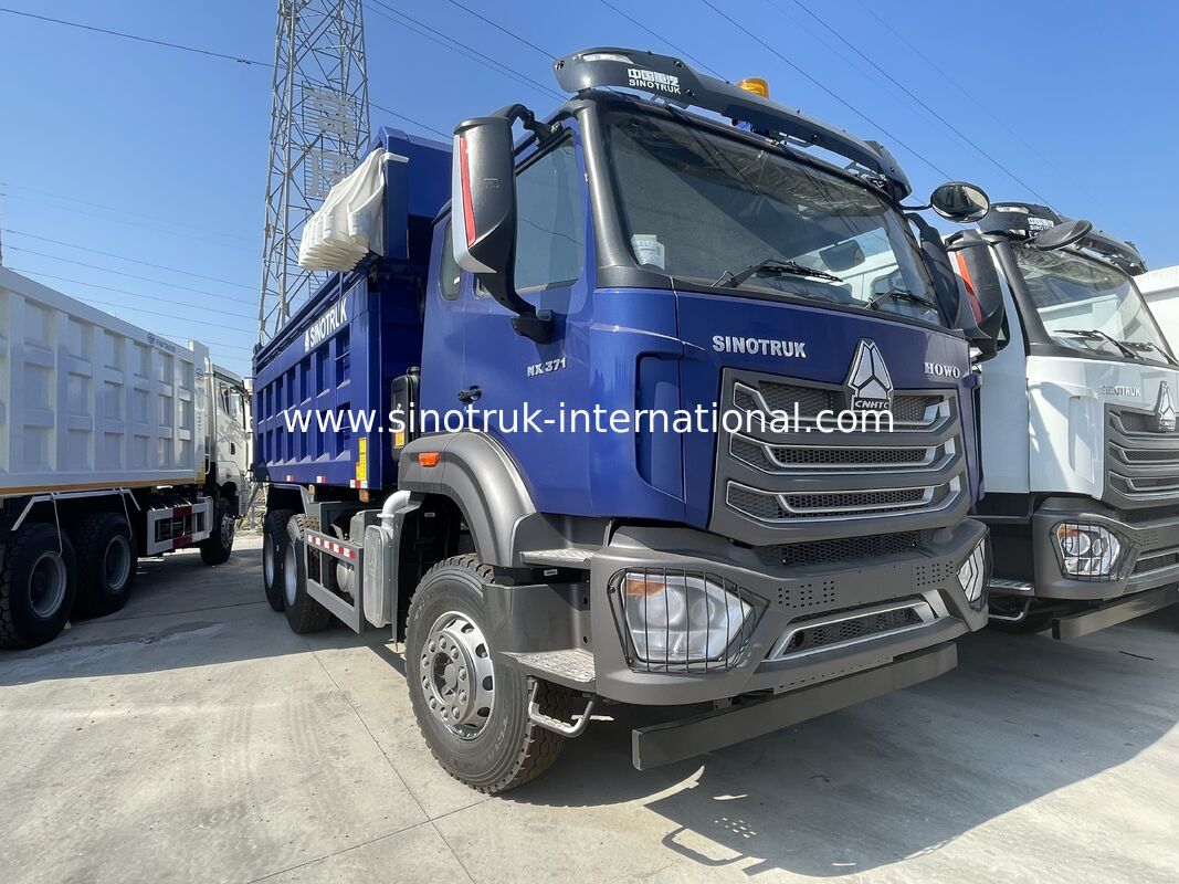 371HP SINOTRUK Motorlu, Elektrikli Tenteli ve Ağır Hizmet Manganez Çelik Kargo Kutulu HOWO-NX Damperli Kamyon