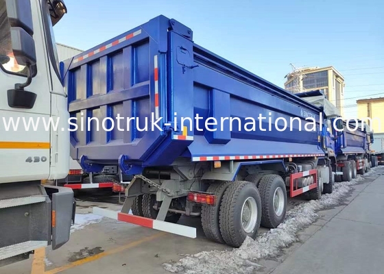 RHD 8×4 12 tekerlekli ZZ3317V3847B1R Yüksek At Gücü Düşük Yakıt Tüketimi380HP Mavi HOWO Tipper Truck