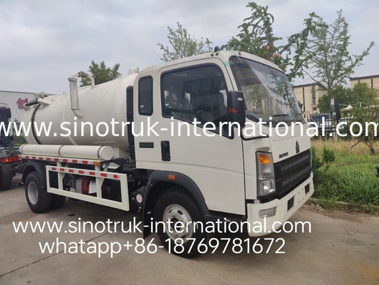4*2 Çekişli HOWO Foseptik Çekici: 6m³ Tank, 160HP, 8.00R20 Lastikler, Hafif Hizmet Foseptik Çekici, Verimli Temizlik Aracı