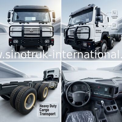 Sinotruk HOWO 8X4 Kargo Kamyonu 400hp 12 Tekerlekli Hayalet Yüz Taksi