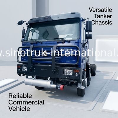 SINOTRUK HOWO Petrol Tanklı Kamyon Şasi 400HP 8X4 LHD 50 Ton 40CBM