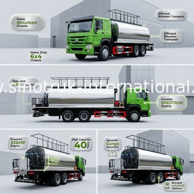 Sağdan Direksiyonlu HOWO 7 Bitüm Kamyonu 6X4 336HP 10CBM