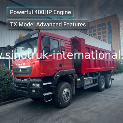 SINOTRUK HOWO TX Model 400HP LHD Damperli Damperli Kamyon 6X4 Uyarı ışıkları ile