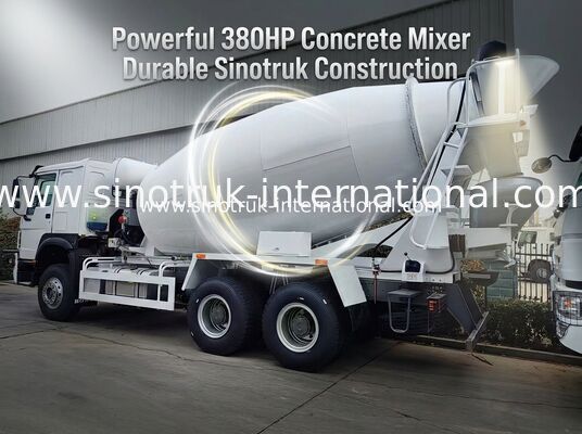 Sinotruk Howo Beton Karıştırma Kamyonu 10CBM 6 X 4 Euro 2 380Hp İnşaat