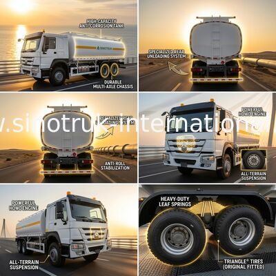 HOWO 6*4 340HP Weichai motoru, 25CBM petrol tankı kamyonu