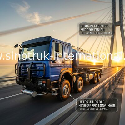 Ağır Güçlü HOWO 8 * 4 400HP LHD Yakıt Kamyonu 40CBM Uzun mesafe yakıt dağıtımı için çift tank sistemi