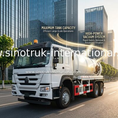 Vakum Pompası Kanalizasyon Emme Kamyonu Septik Tank Temizleme Kamyonu 18CBM LHD 336HP