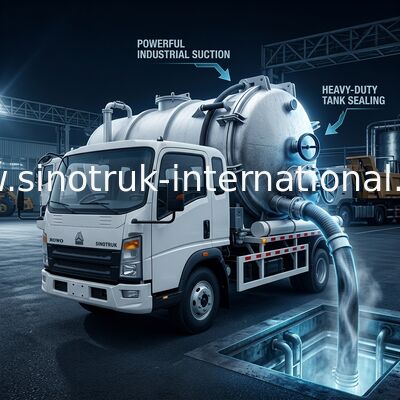 4*2 Çekişli HOWO Foseptik Çekici: 6m³ Tank, 160HP, 8.00R20 Lastikler, Hafif Hizmet Foseptik Çekici, Verimli Temizlik Aracı