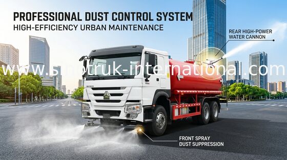 HOWO SINOTRUK Su Tankı Kamyonu 380HP Yüksek Basınçlı Akış Fonksiyonu 6×4