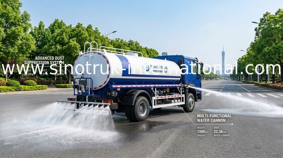 SINOTRUK HOWO Su Tankı Kamyonu 4x2 RHD 300HP 10CBM Sürekli Su Taşımacılığı için