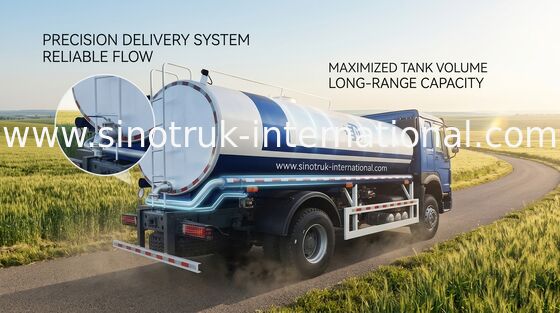 HOWO SINOTRUK Su tankı kamyonu 300HP Tank taşımacılığı