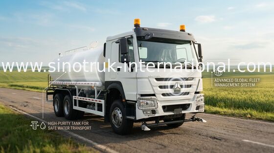 4650 1350 mm tekerlek mesafesi VGD95 ön aks performansı ve kapasitesi ile su tankı kamyonu