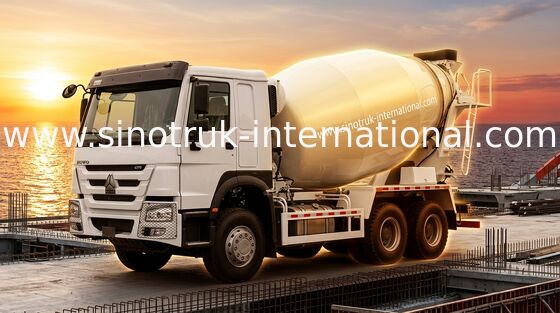 SINOTRUK HOWO LHD 6×4 10 tekerlekli Beton Karıştırıcı Kamyon Yüksek At Gücü 400 HP