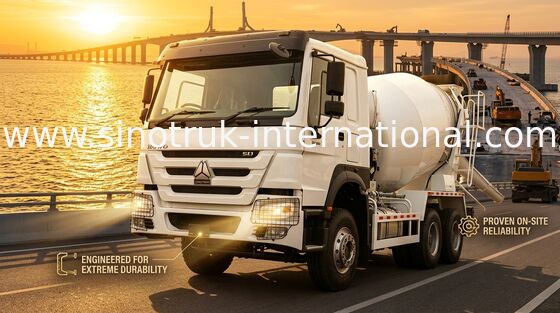 Yüksek At Gücü 400 HP HOWO Karıştırıcı Kamyon 6-12CBM LHD 6×4 10 Tekerlek