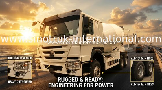 HOWO 371HP 10m3 Eaton Pompası ve Motorlu Ağır İş Yapımı Beton Karıştırıcı Kamyonu