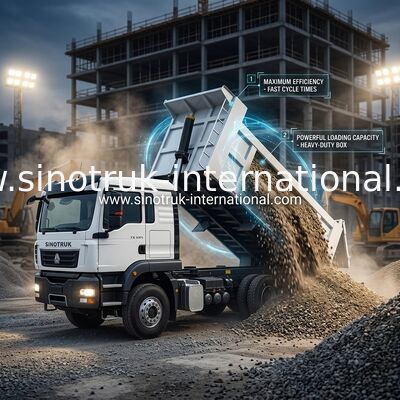 SINOTRUK TX Damperli Kamyon Şasisi, 371HP Motorlu, 30-40 Ton Yük Kapasiteli ve İsteğe Bağlı Sürücü Tarafı (LHD) / Yolcu Tarafı (RHD)