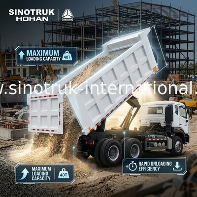 SINOTRUK HOWO İnşaat için 400 HP Tipper Dump Truck N7 Askeri Tampon Uyarı Işığı