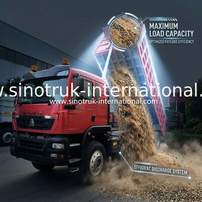 8 × 4 Lhd 12 Tekerlekli Sinotruk Tipper 400hp Euro 2